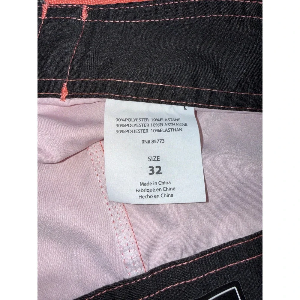 ONeill Mens Board Shorts Coral Pink Stretch Swim Trunks Size 32